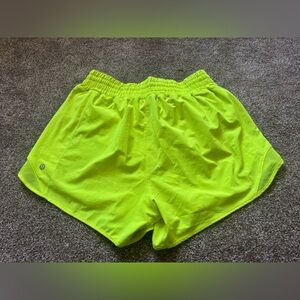 lululemon athletica Neon Yellow Athletic Shorts